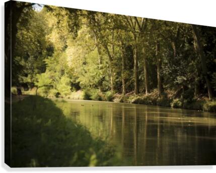 Canal  Carcassone  Canvas Print