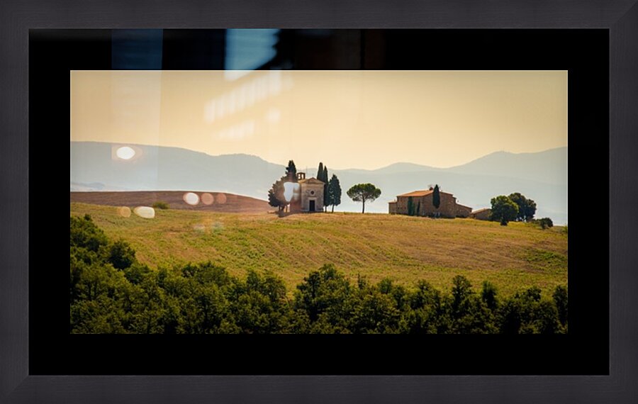Small church in tuscany Picture Frame print