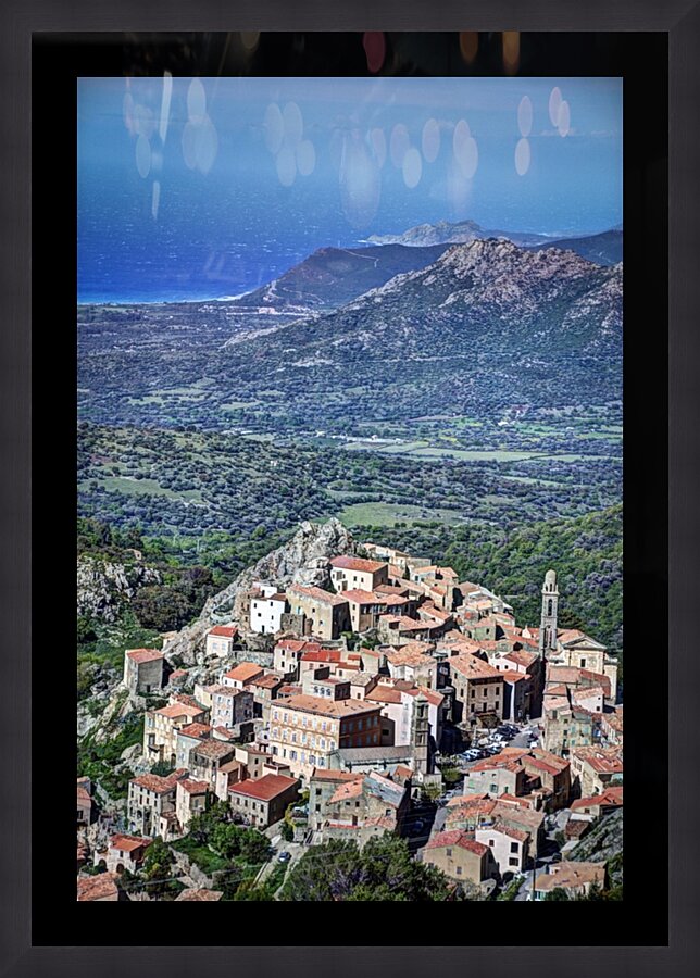 Corsica Town  Impression encadrée