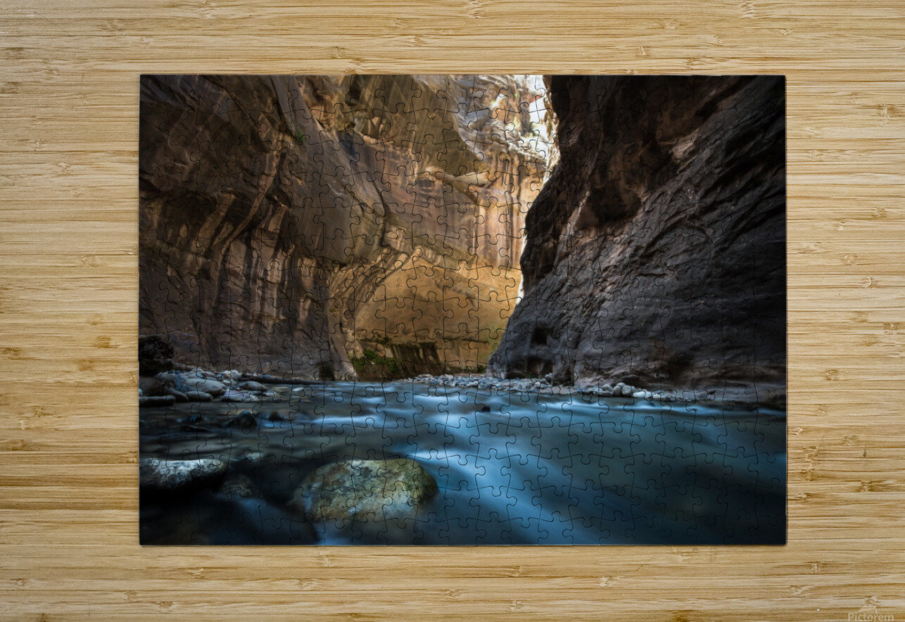 Zion tunnel  HD Metal print with Floating Frame on Back