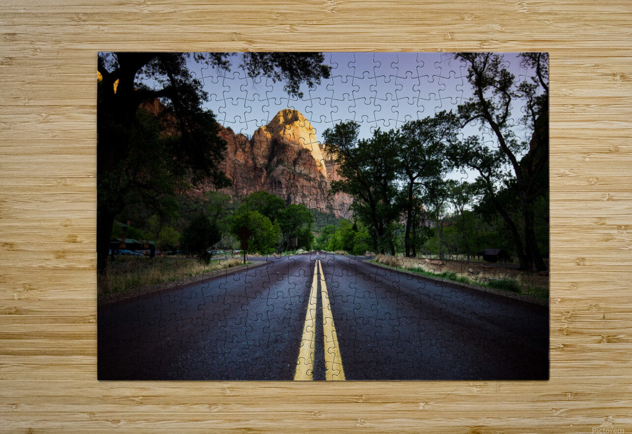 Zion Road  HD Metal print with Floating Frame on Back