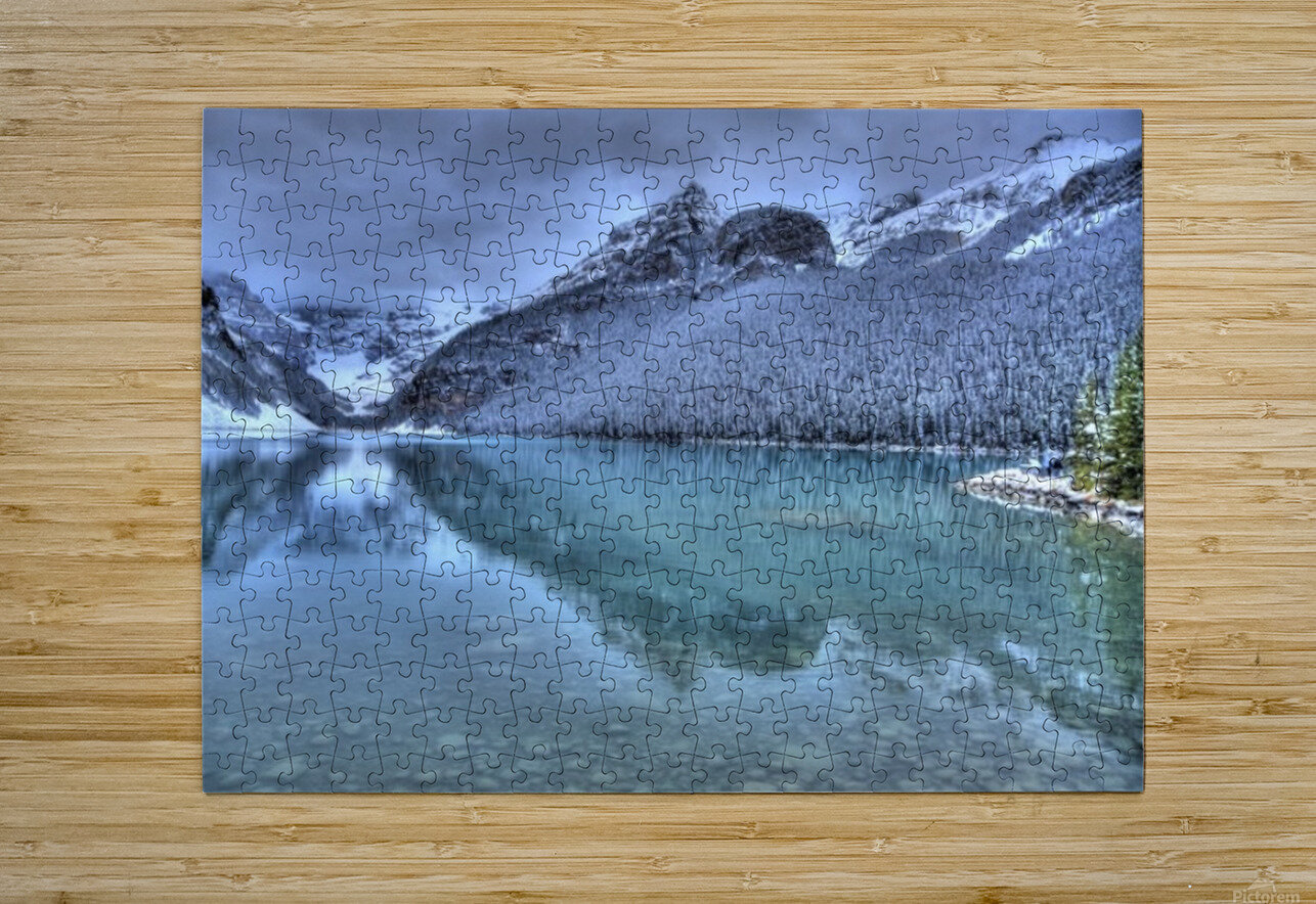 Lake Louise Winter  HD Metal print with Floating Frame on Back