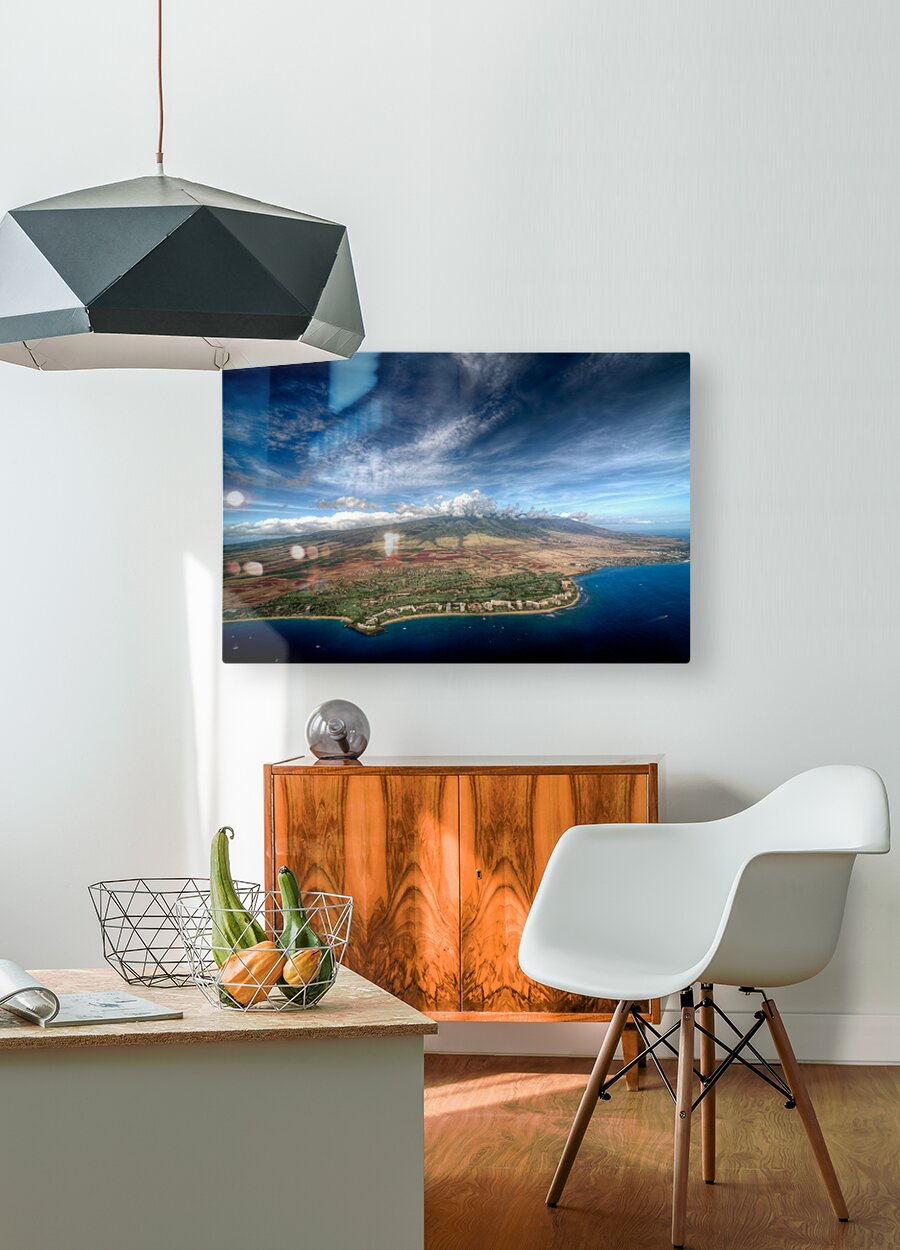 Maui  HD Metal print with Floating Frame on Back