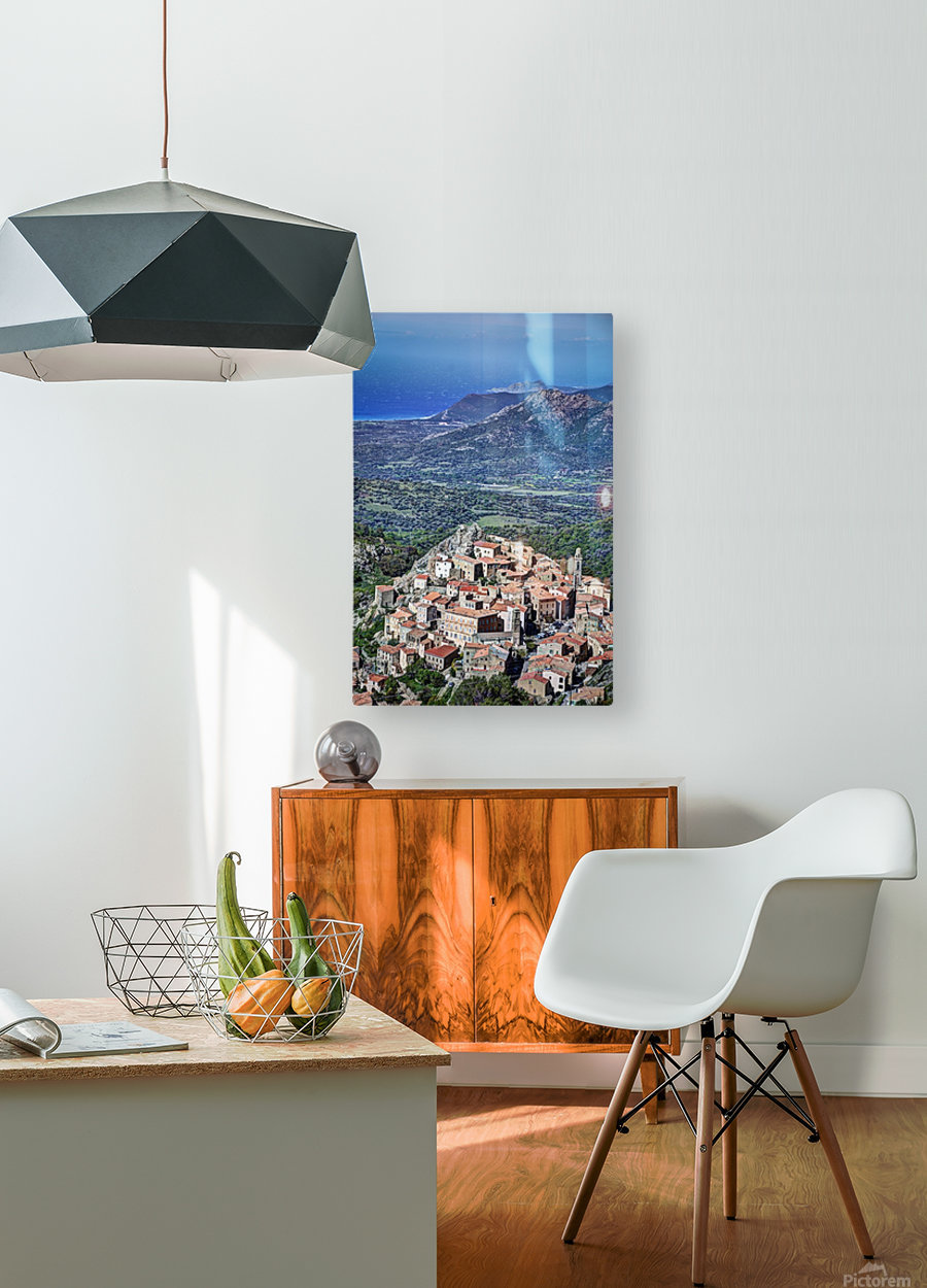 Corsica Town  Impression métal HD avec cadre flottant sur le dos