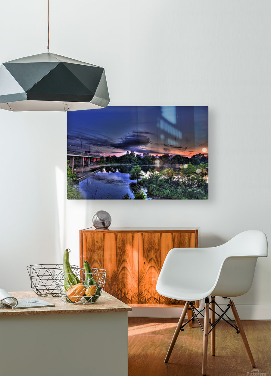 montreal island  HD Metal print with Floating Frame on Back