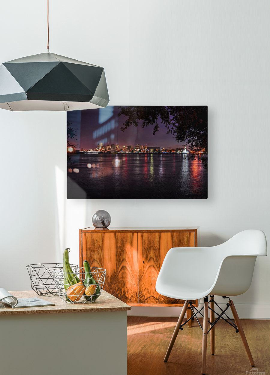 montreal night  HD Metal print with Floating Frame on Back