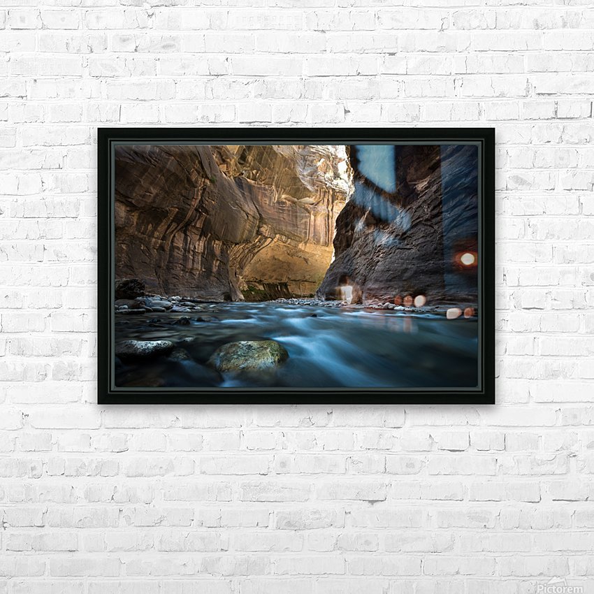 Zion tunnel HD Sublimation Metal print with Decorating Float Frame (BOX)