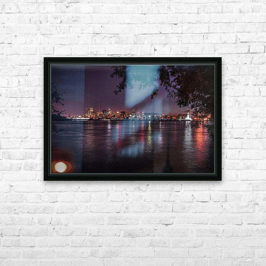 montreal night HD Sublimation Metal print with Decorating Float Frame (BOX)