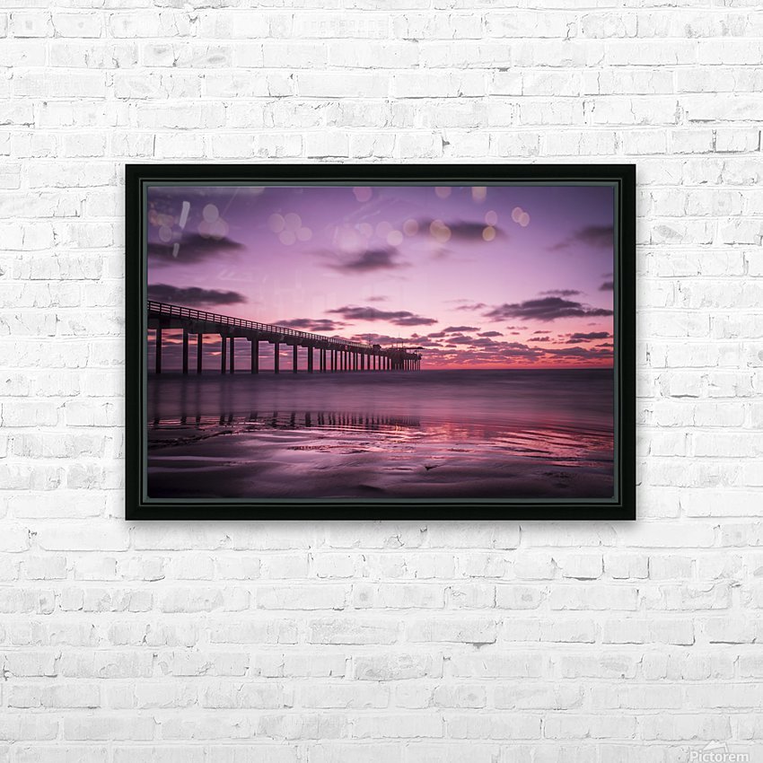 LaJolla Bridge HD Sublimation Metal print with Decorating Float Frame (BOX)