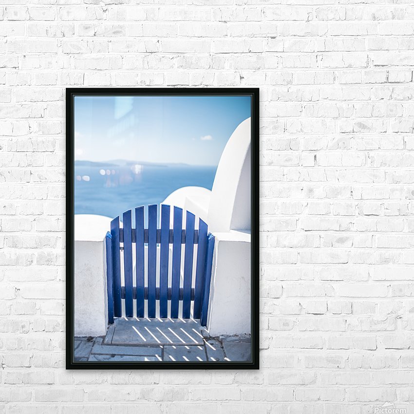 Blue door HD Sublimation Metal print with Decorating Float Frame (BOX)