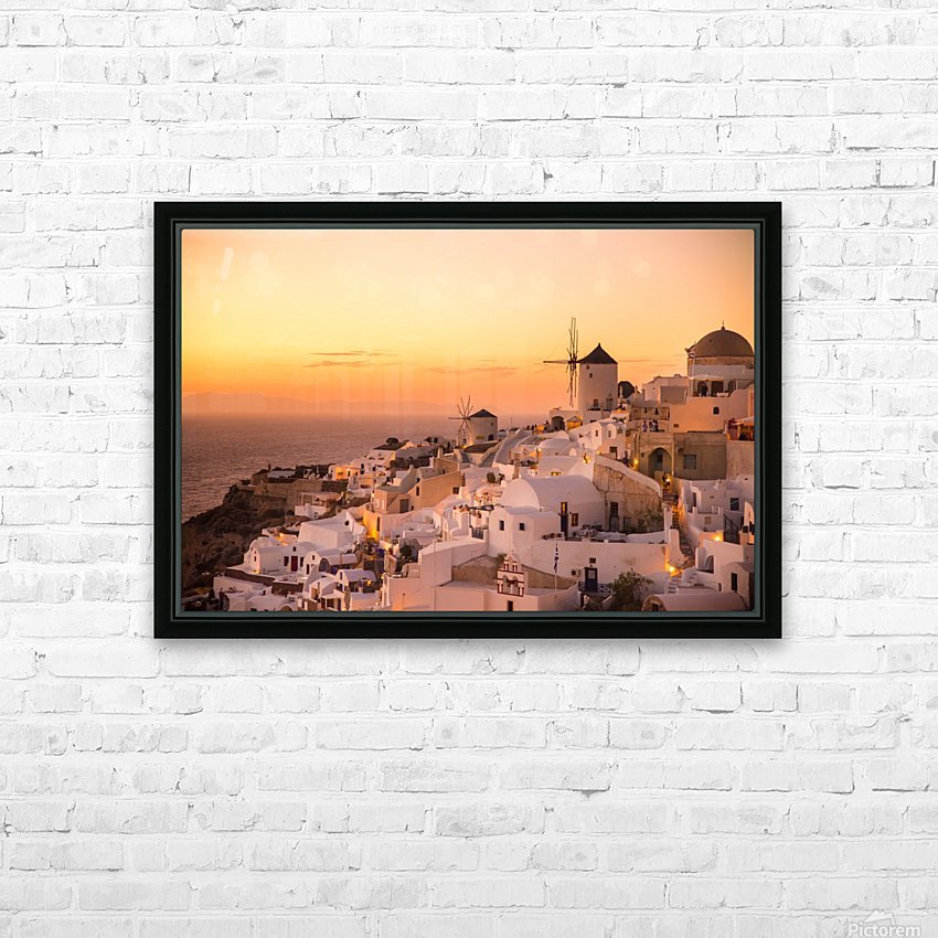 Mills Oia HD Sublimation Metal print with Decorating Float Frame (BOX)