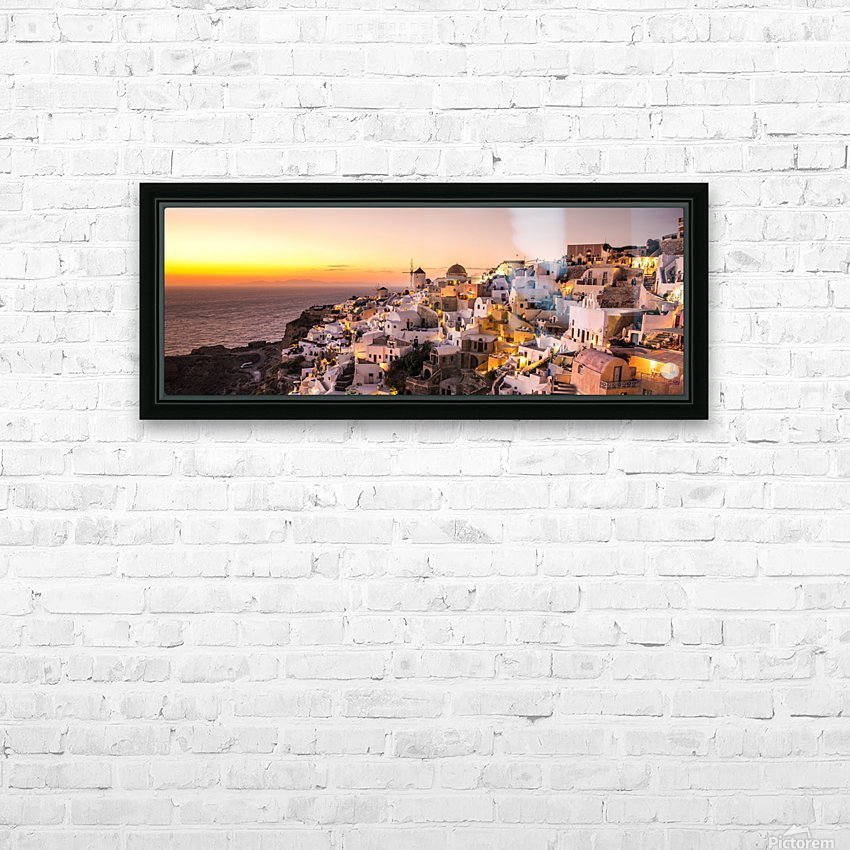 Oia Sunset HD Sublimation Metal print with Decorating Float Frame (BOX)
