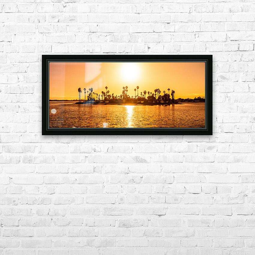 Golden hours HD Sublimation Metal print with Decorating Float Frame (BOX)