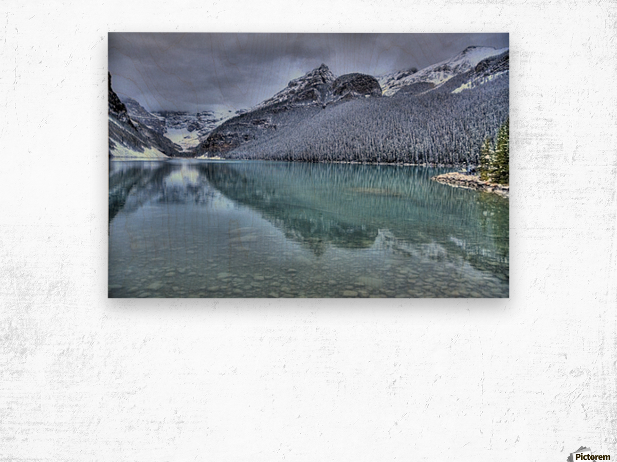 Lake Louise Winter Wood print