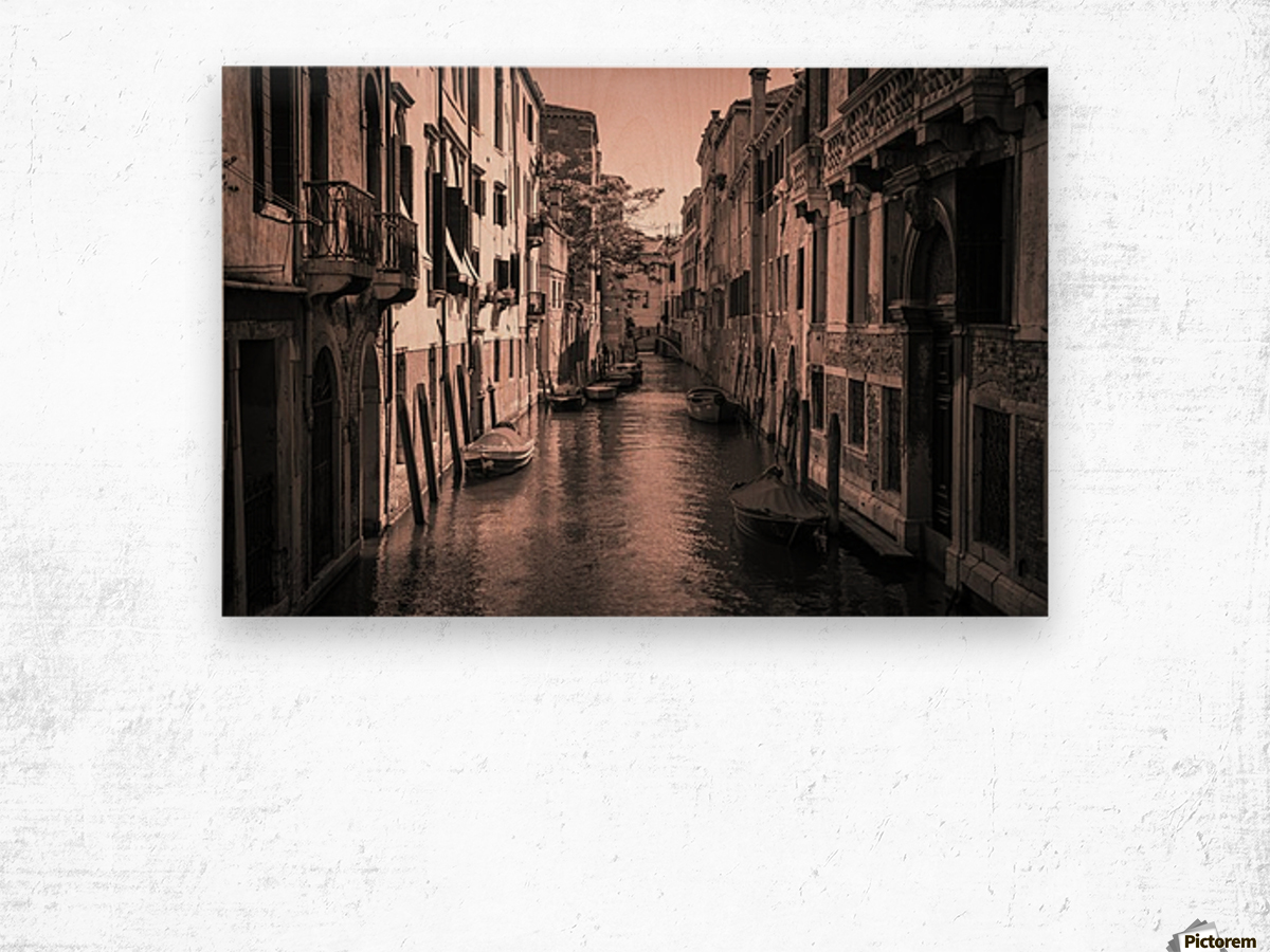 Venise - Canal Wood print